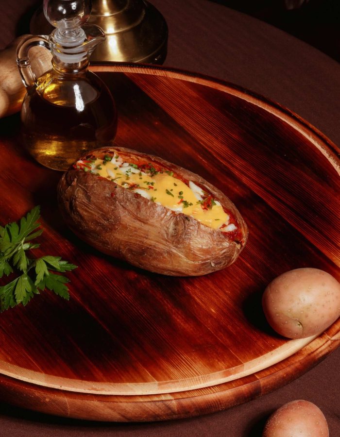 baked potato with meat 49 بطاطا مخبوزة مع اللحمة